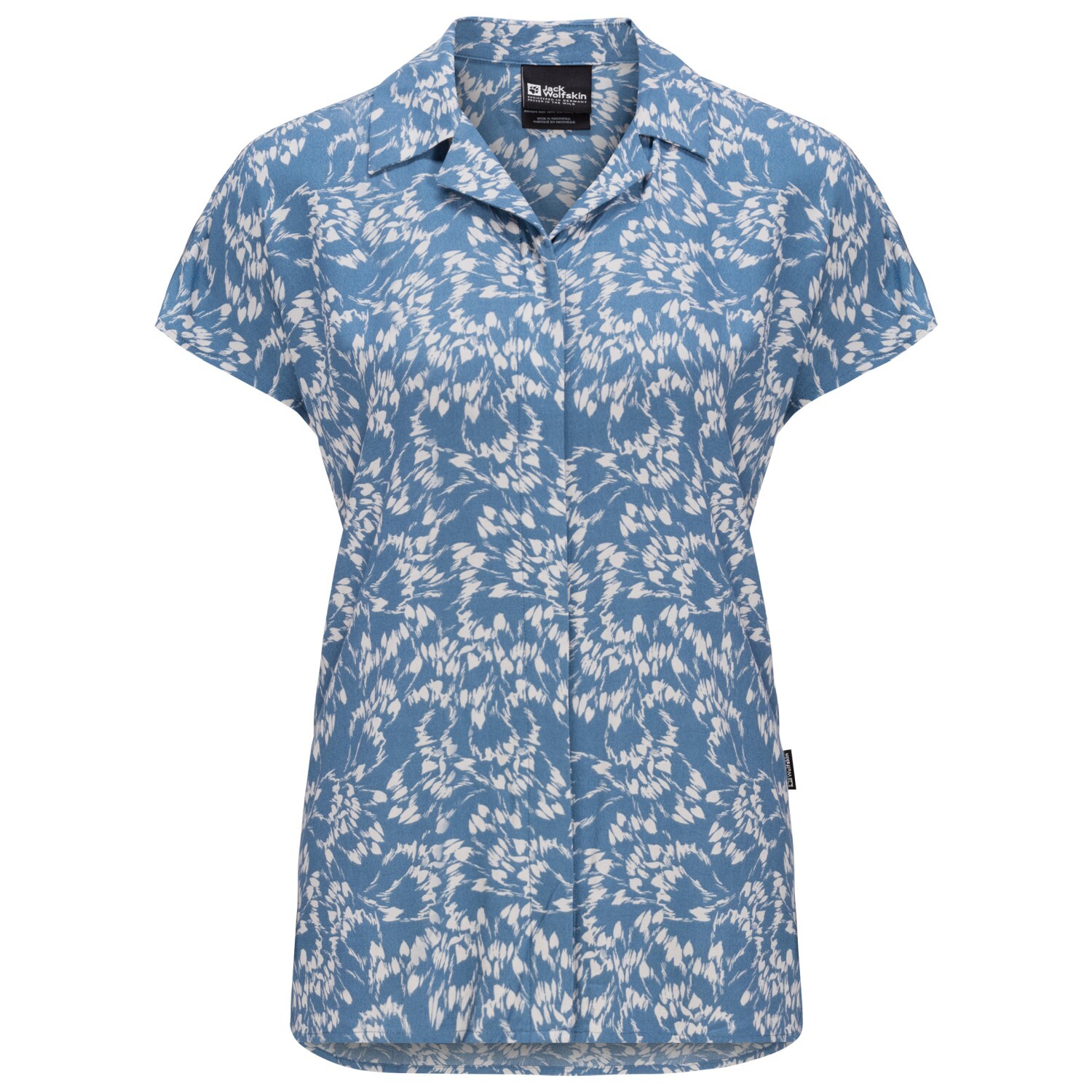 

Блузка Jack Wolfskin Women's Sommerwiese Shirt, цвет Leaves Elemental Blue