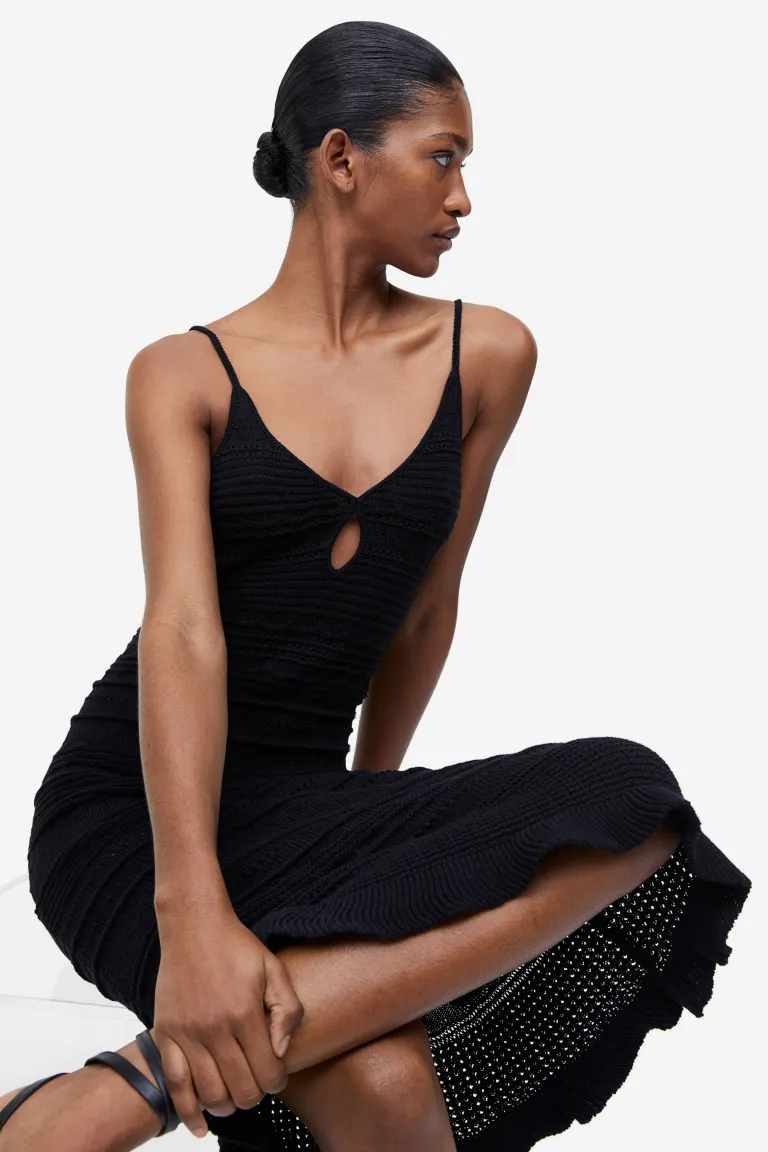 цена Платье крючком H&M, черный
