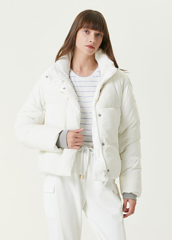 

Белое пальто с логотипом Canada Goose, Белый