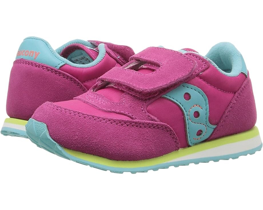 

Кроссовки Saucony Saucony Originals Kids Jazz Hook & Loop Sneaker(Toddler/Little Kid), цвет Pink/Turquoise/Lime