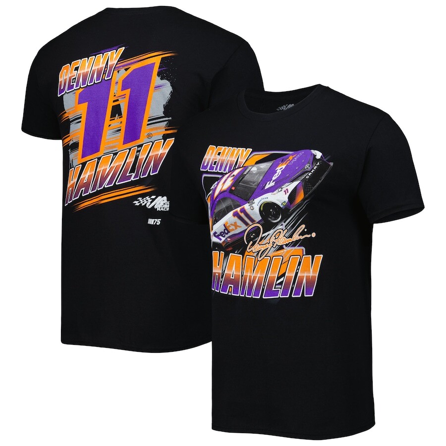 

Футболка с коротким рукавом Joe Gibbs Racing Team Collection Denny Hamlin, черный