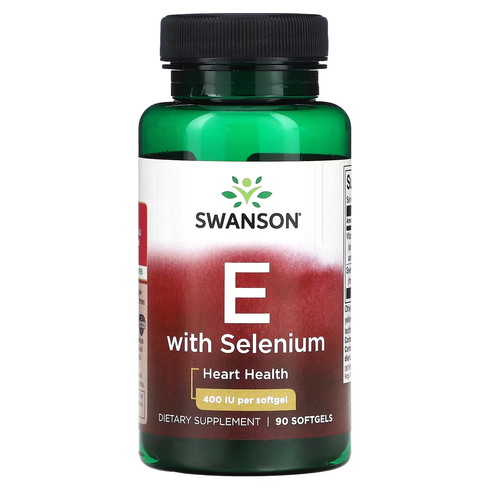 Витамин Е Swanson с селеном, 90 мягких таблеток лецитин подсолнечника swanson 90 мягких таблеток