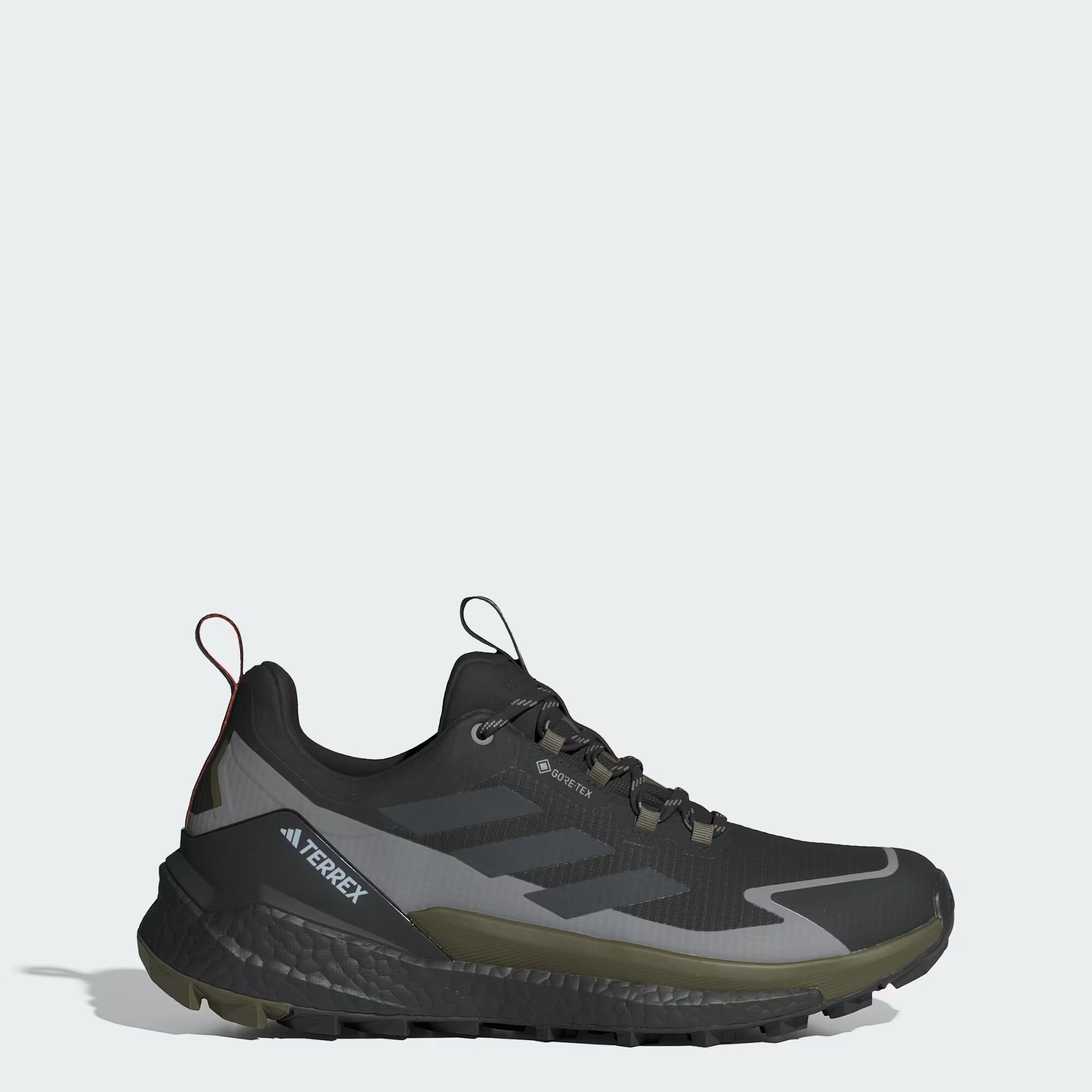 

Походные туфли Terrex Free Hiker 2.0 Low Gore-Tex Adidas, цвет Core Black/Carbon/Olive Strata