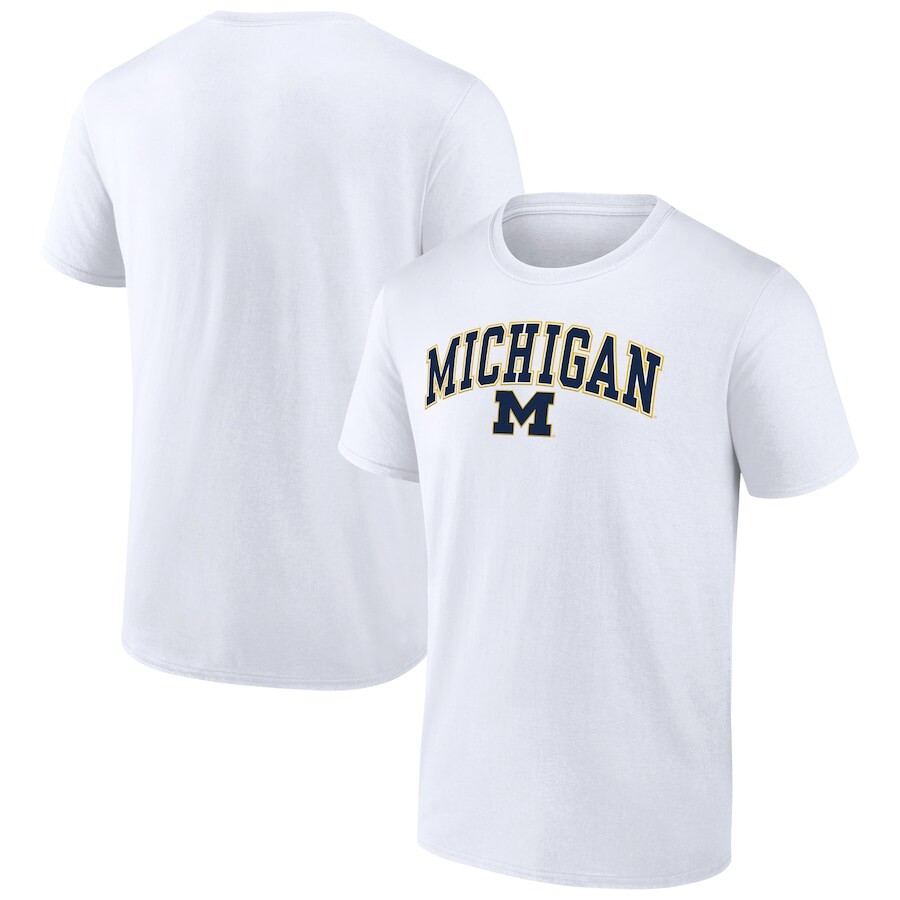 

Футболка с коротким рукавом Fanatics Branded Michigan Wolverines, белый