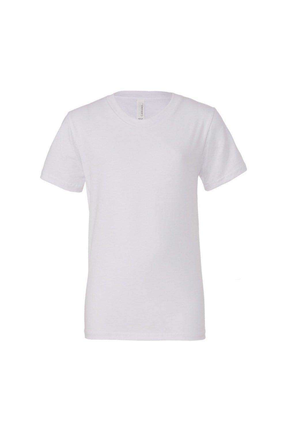 Молодежная футболка из джерси с короткими рукавами Bella + Canvas, белый цена и фото