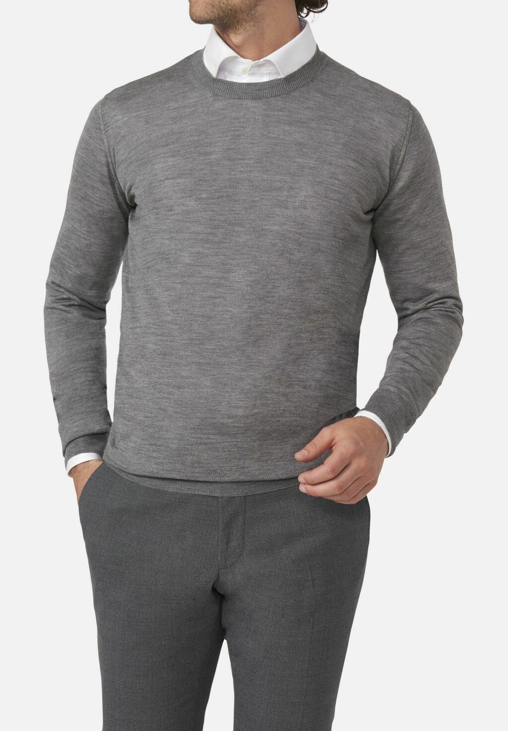 

Свитер Oscar Jacobson Custer Roundneck, серый