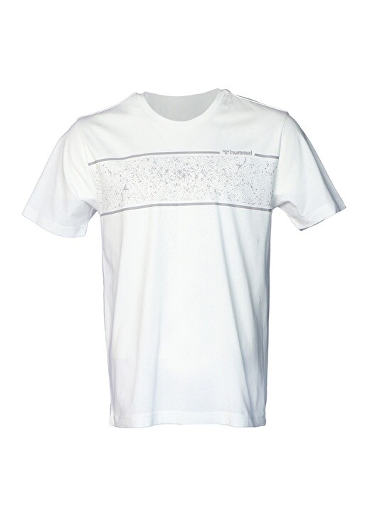

Однотонная белая мужская футболка с V-образным вырезом Hummel