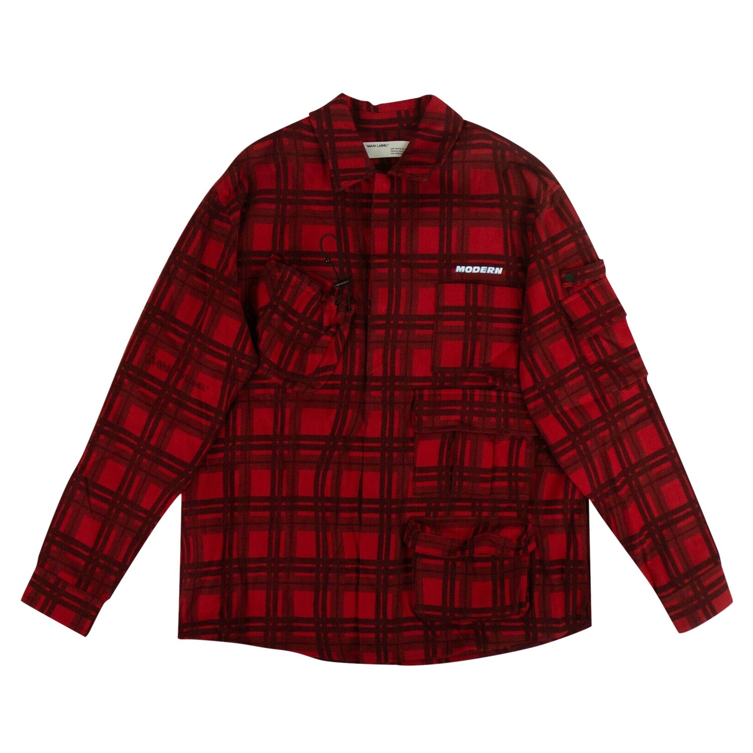 

Рубашка с длинными рукавами Off-White в клетку Voyager, цвет Красный
