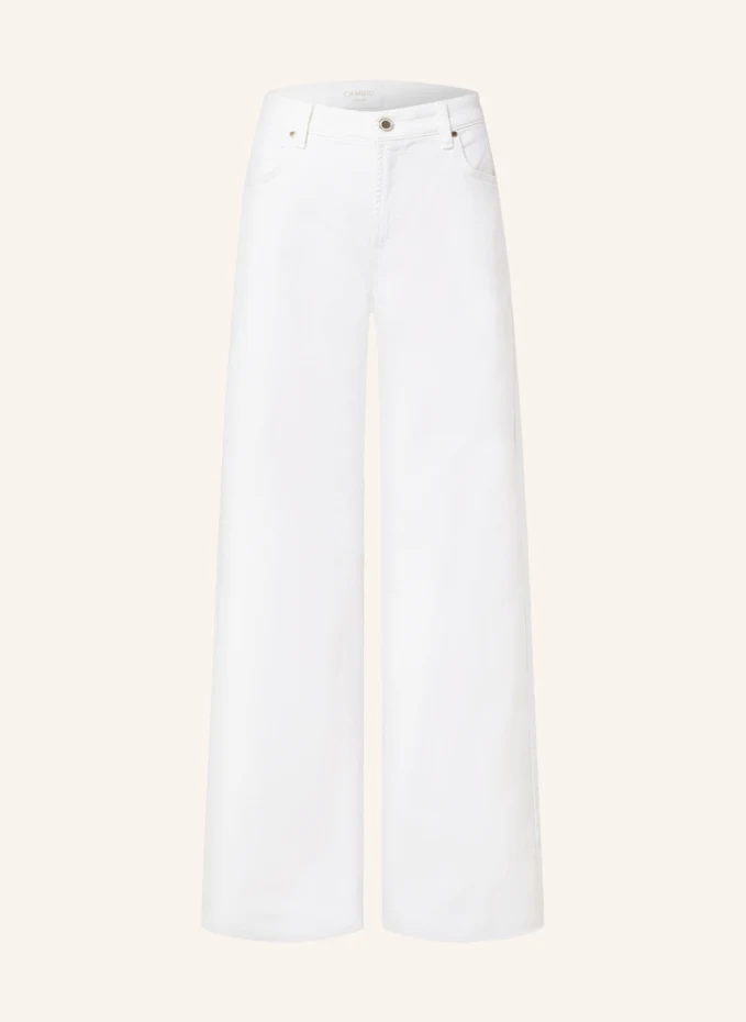Расклешенные джинсы палаццо Cambio, белый джинсы расклешенные paris cambio цвет rinsed