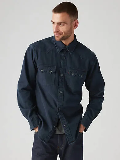 

Рубашка свободного кроя в стиле вестерн с пилообразным рисунком Levi's, черный