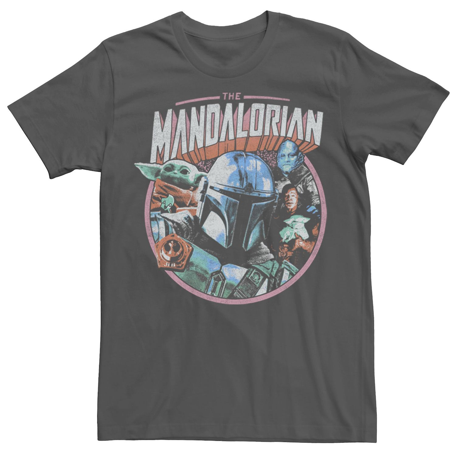 Мужская футболка в стиле поп-музыки «Звездные войны: Мандалорская групповая съемка» Licensed Character мужская футболка в стиле поп музыки звездные войны мандалорская групповая съемка licensed character