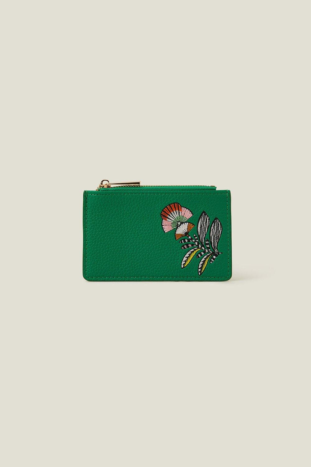 Кардо с вышивкой и цветочным рисунком Accessorize, зеленый сумка с вышивкой пейсли accessorize мультиколор