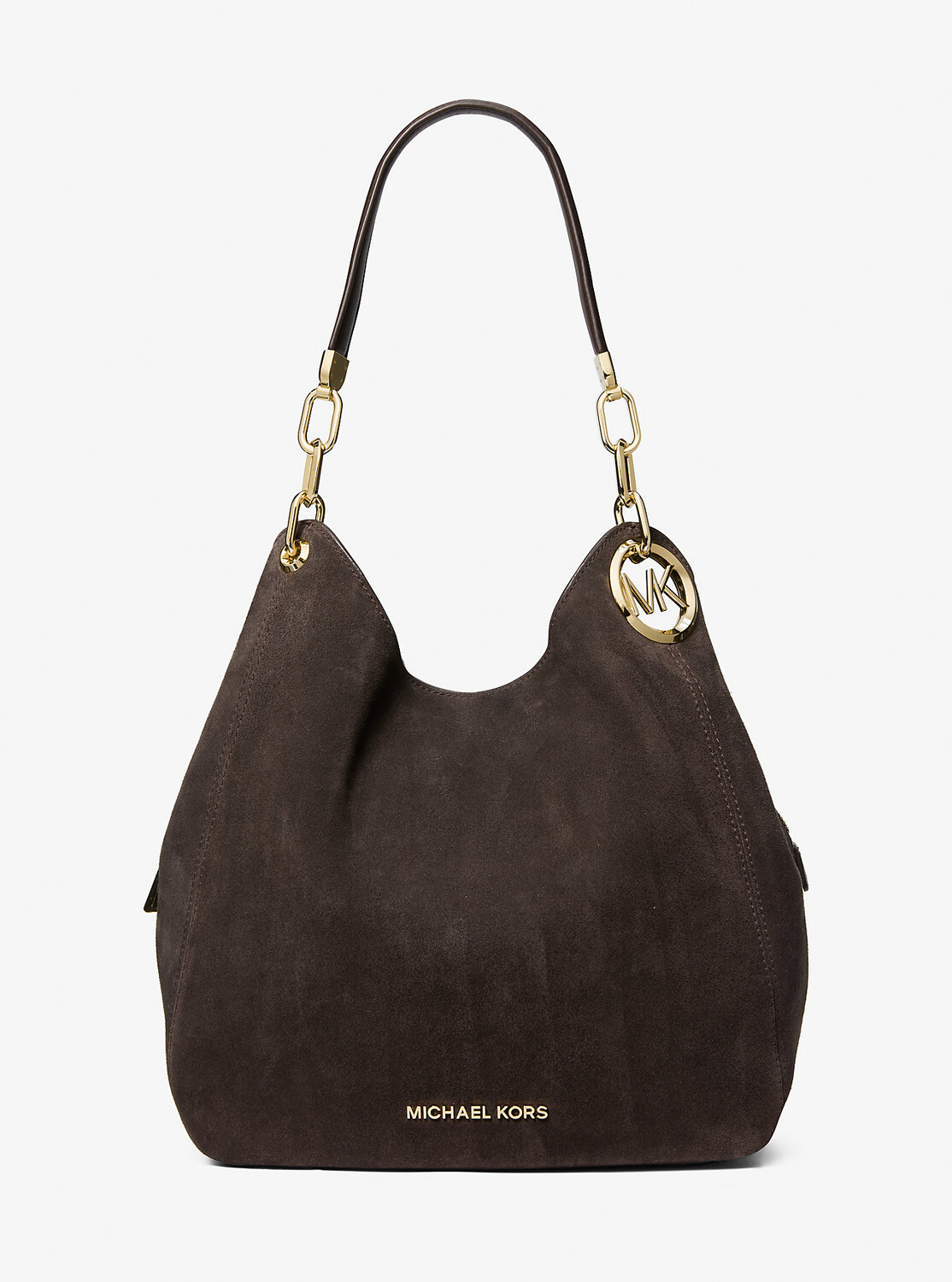 

Большая замшевая сумка через плечо Lillie Michael Kors