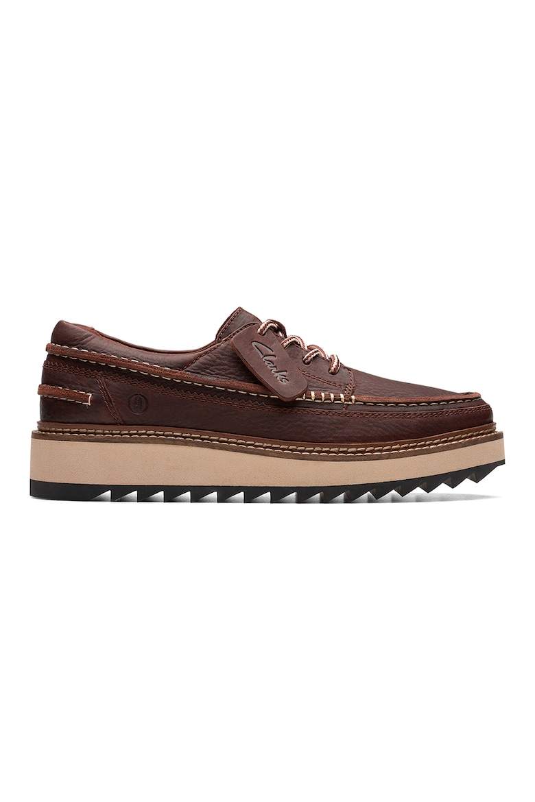 Кожаные туфли со шнурками Clarks, коричневый кожаные туфли со шнурками marc o polo коричневый