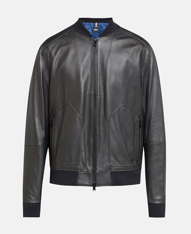 

Куртка из кожи ягненка Boss Black, черный