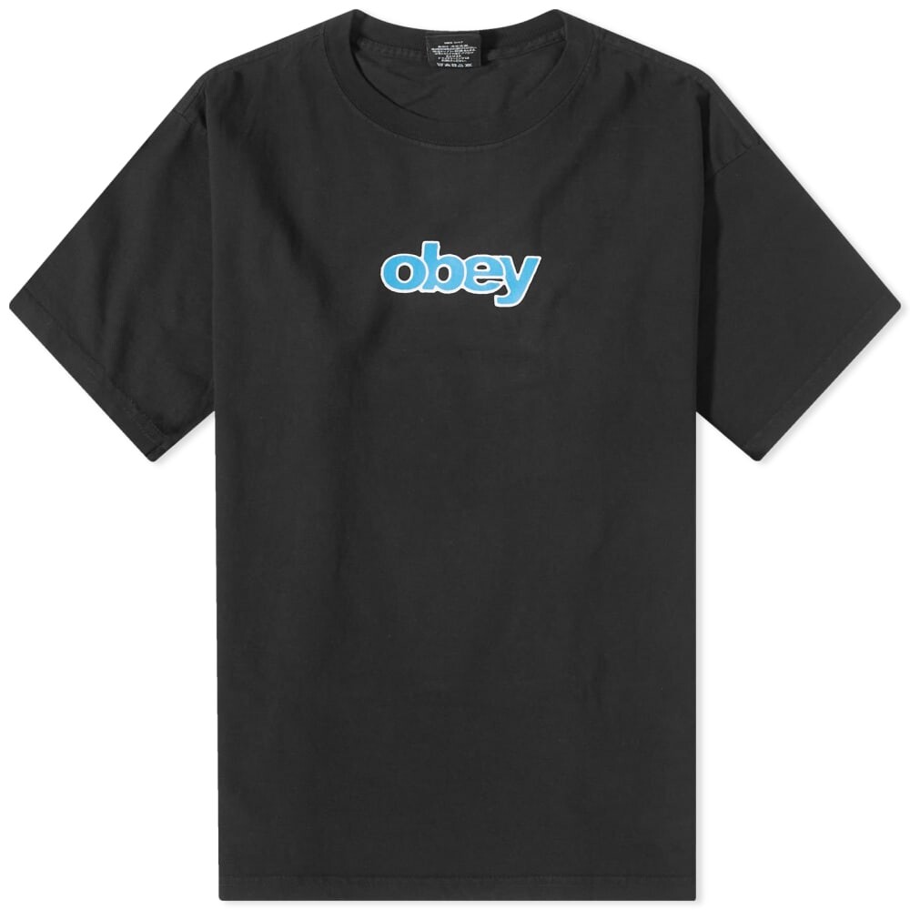 

Футболка Obey Stack в тяжелом весе, черный