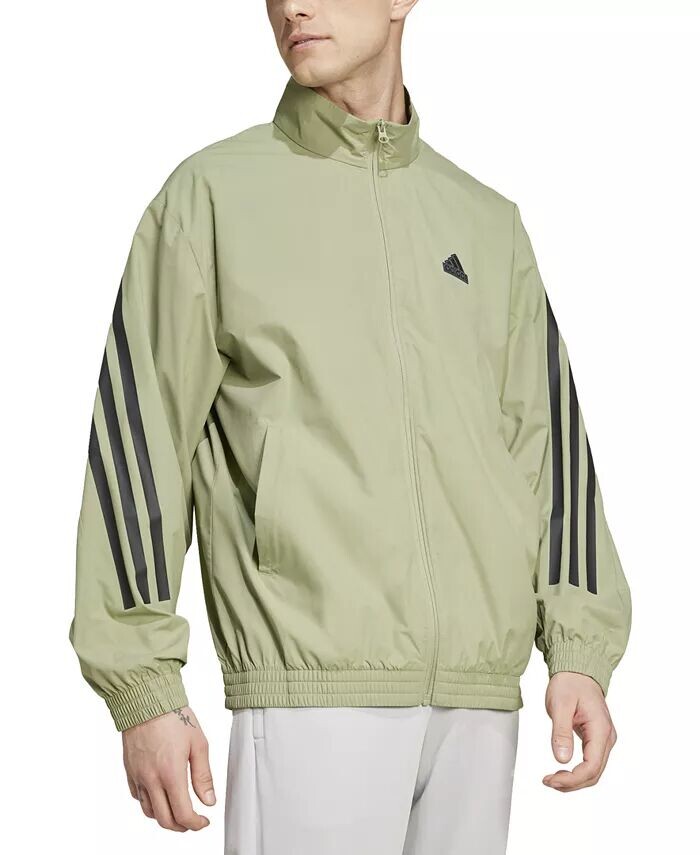 

Мужская тканая спортивная куртка с тремя полосками Icon adidas, зеленый