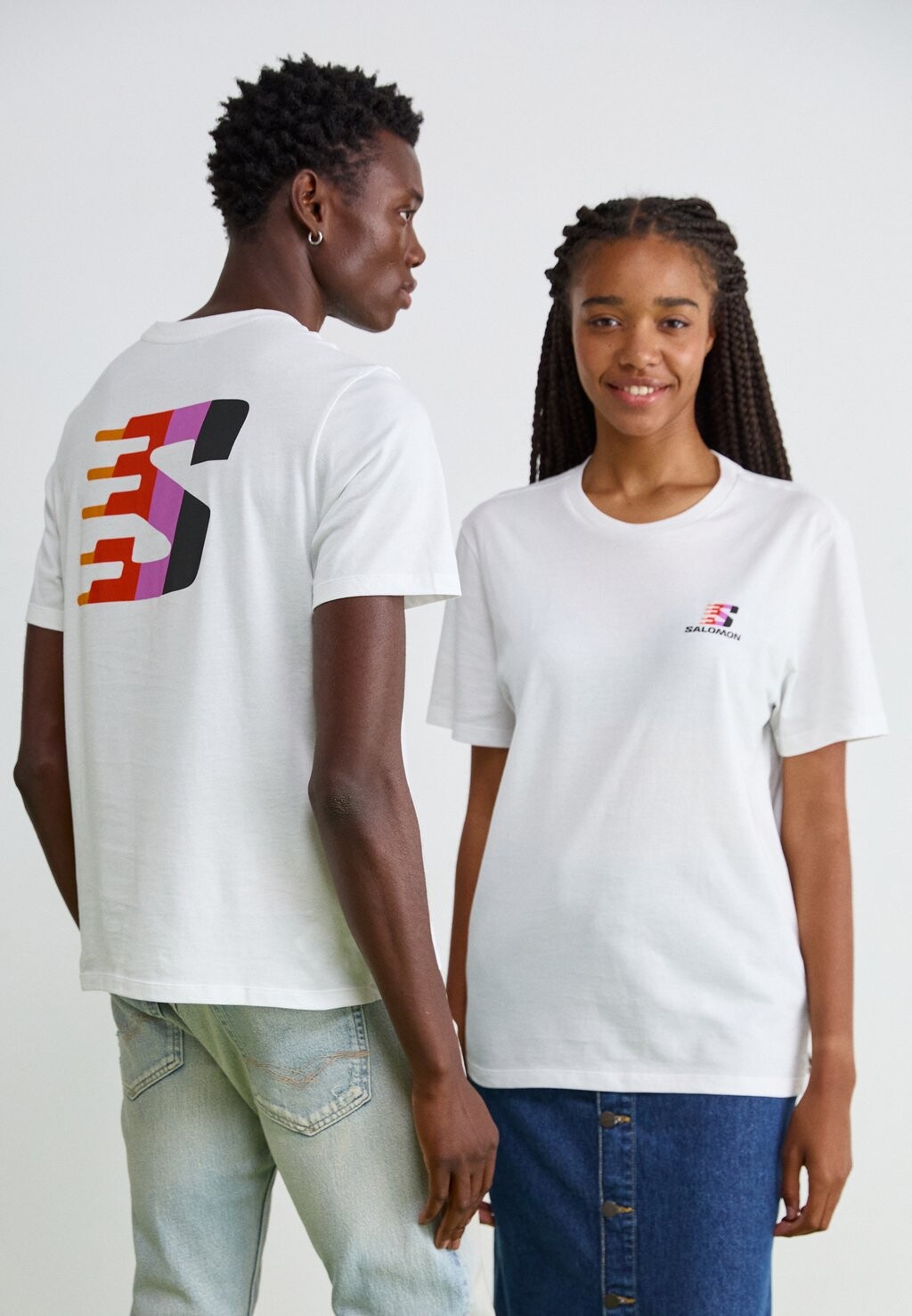 

Принт на футболке FURIOUS TEE UNISEX Salomon, белый