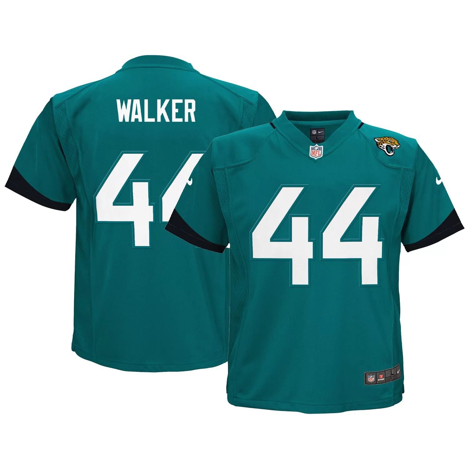 

Джерси для дошкольников Nike Travon Walker Teal Jacksonville Jaguars Game Jersey Nike