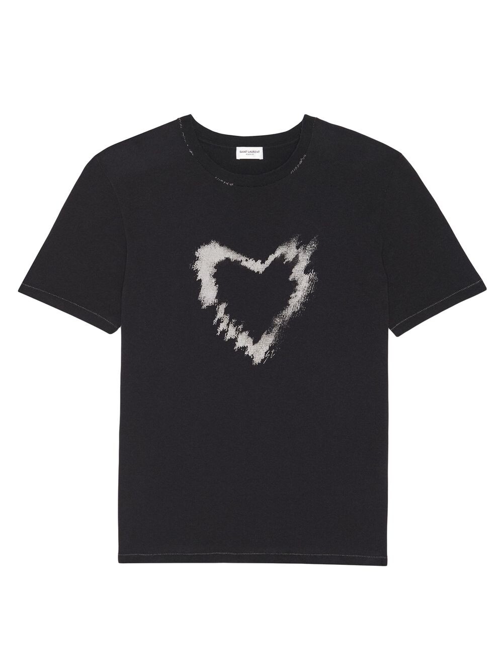 

Футболка с сердечком Saint Laurent, нуарный