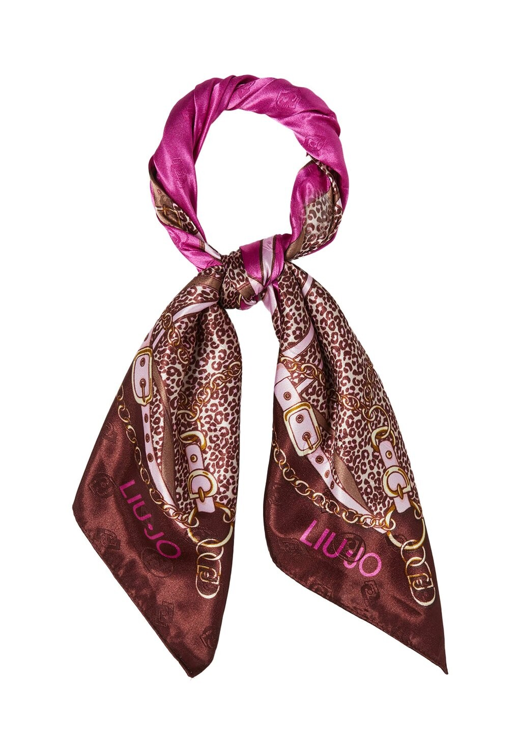 

Шелковый шарф ANIMAL PRINT JACQUARD LIU JO, бордовый фиолетовый