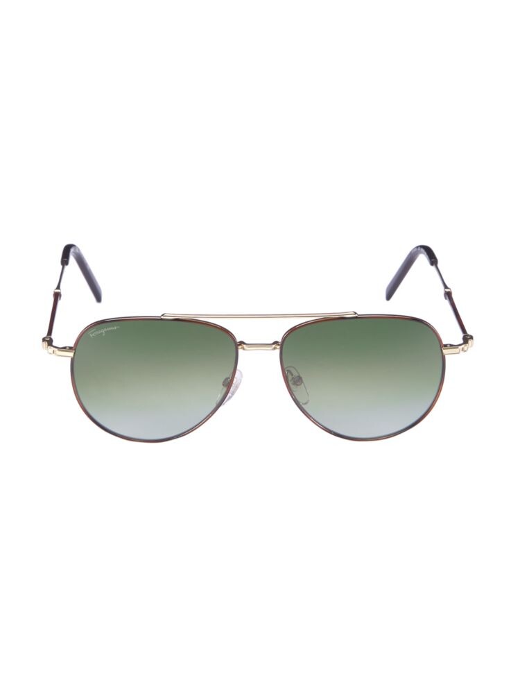 

Солнцезащитные очки-авиаторы 58MM Ferragamo, цвет Tortoise