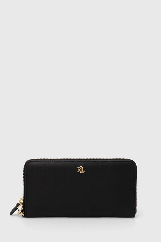 

Кожаный кошелек Lauren Ralph Lauren, черный