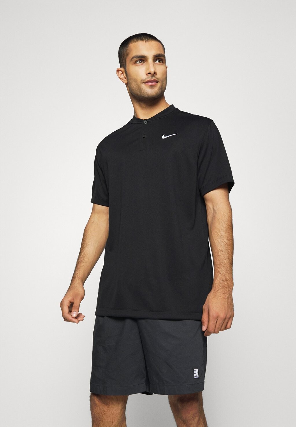 Поло BLADE SOLID Nike, черный/белый поло m nk df tour polo solid nike черный белый