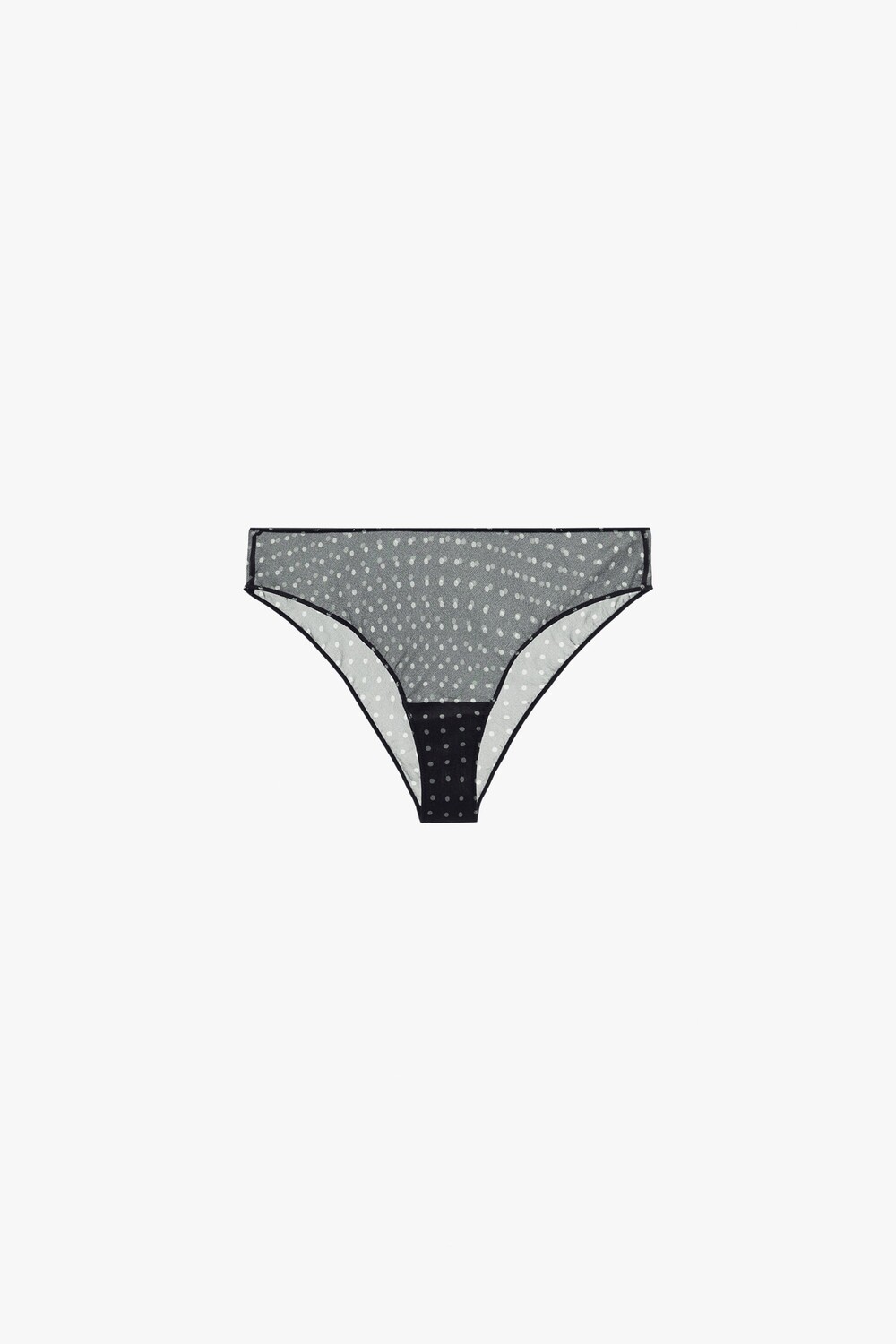 

Брюки из шелка в горошь Zara, черный
