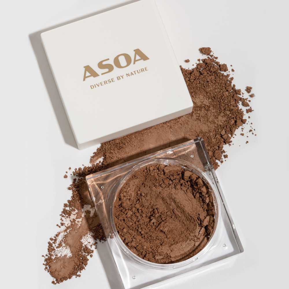 Минеральный бронзатор для лица шоколадный брауни Asoa, 6 гр фото