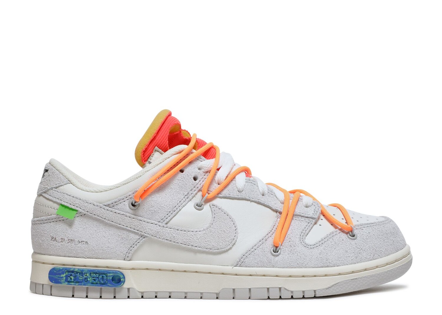 

Кроссовки Nike Off-White X Dunk Low 'Lot 31 Of 50', белый