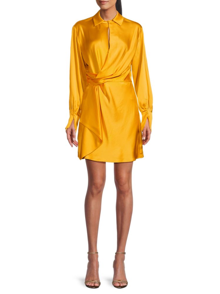 Мини-платье-футляр Talit с драпировкой Jonathan Simkhai, цвет Goldenrod goldenrod goldenrod 1xlp black lp