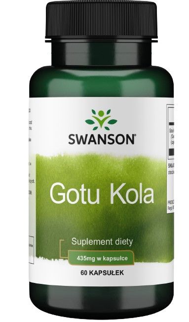 Препарат, поддерживающий работу пищеварительной, нервной и кровеносной систем и здоровье суставов Swanson Gotu Kola 435 mg, 60 шт топамакс капсулы 25 мг 60 шт