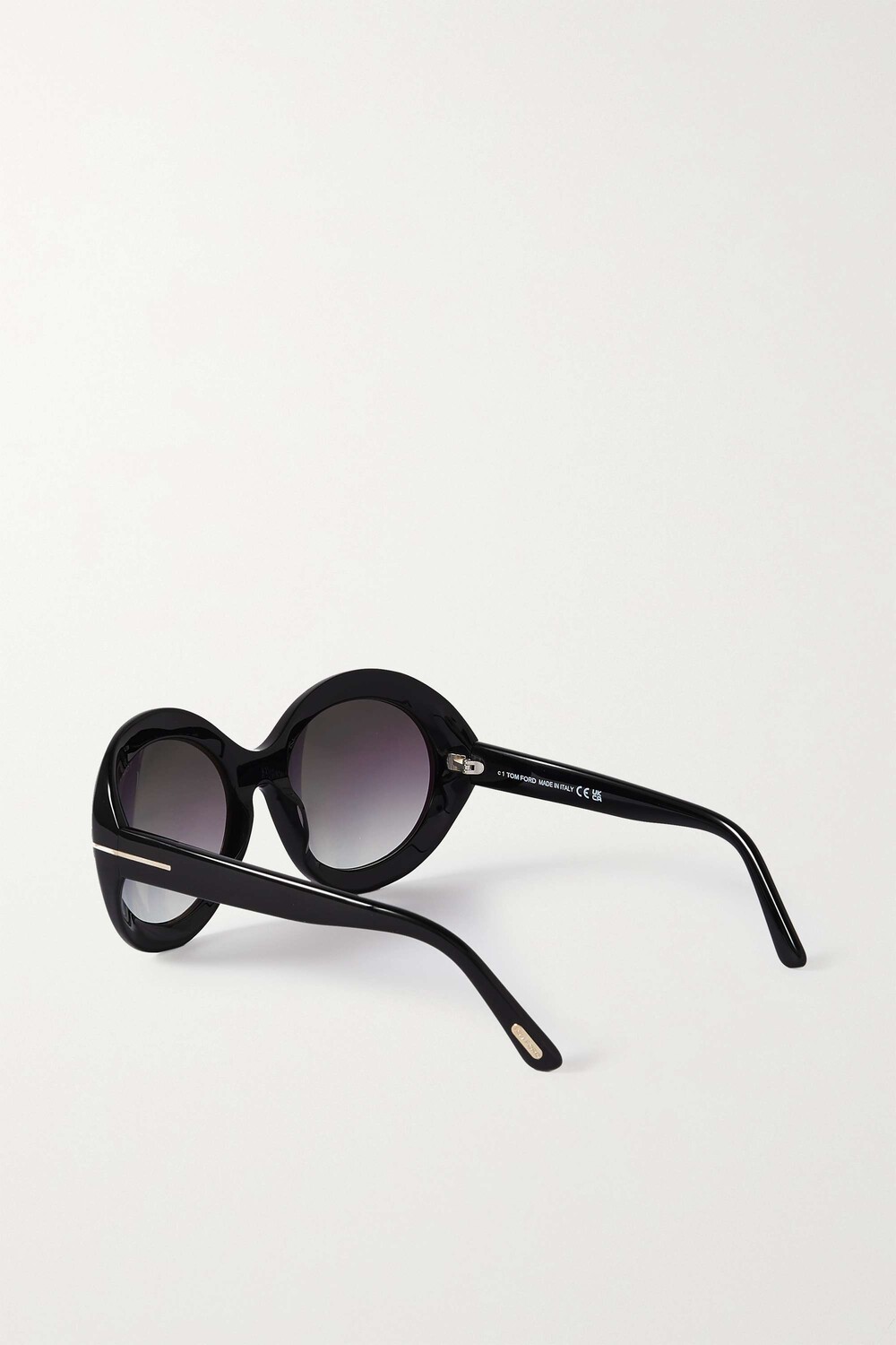 

TOM FORD EYEWEAR солнцезащитные очки Lija в круглой оправе из ацетата, черный