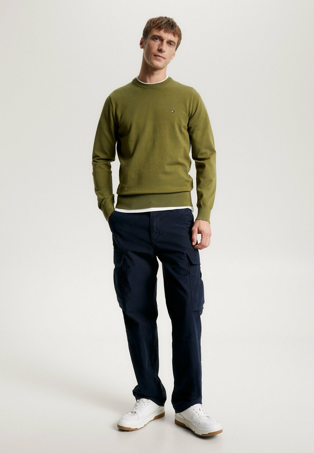 

Вязаный свитер CREW NECK Tommy Hilfiger, цвет putting green
