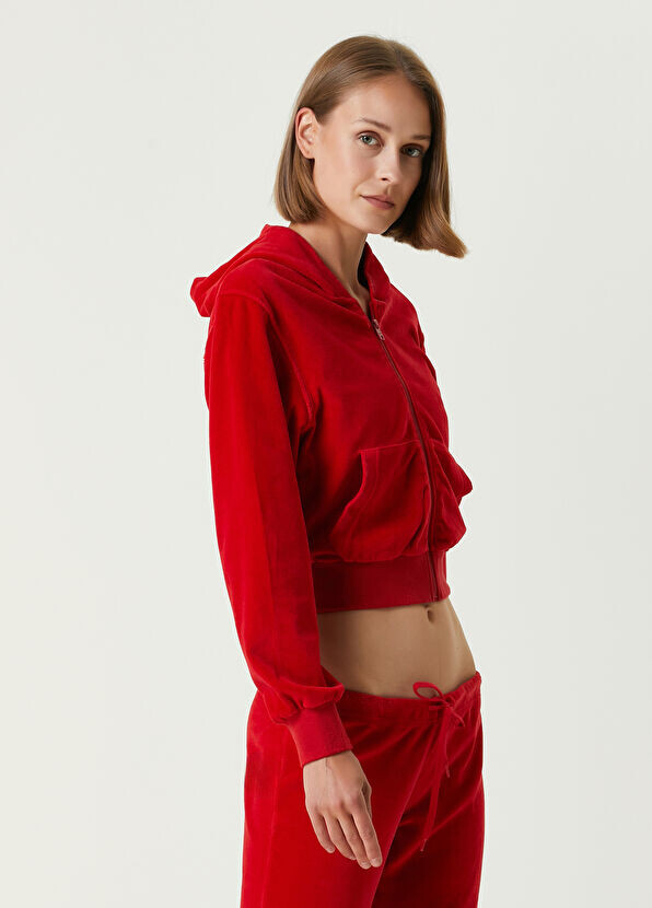 

Толстовка с капюшоном и каменным логотипом Balenciaga, красный