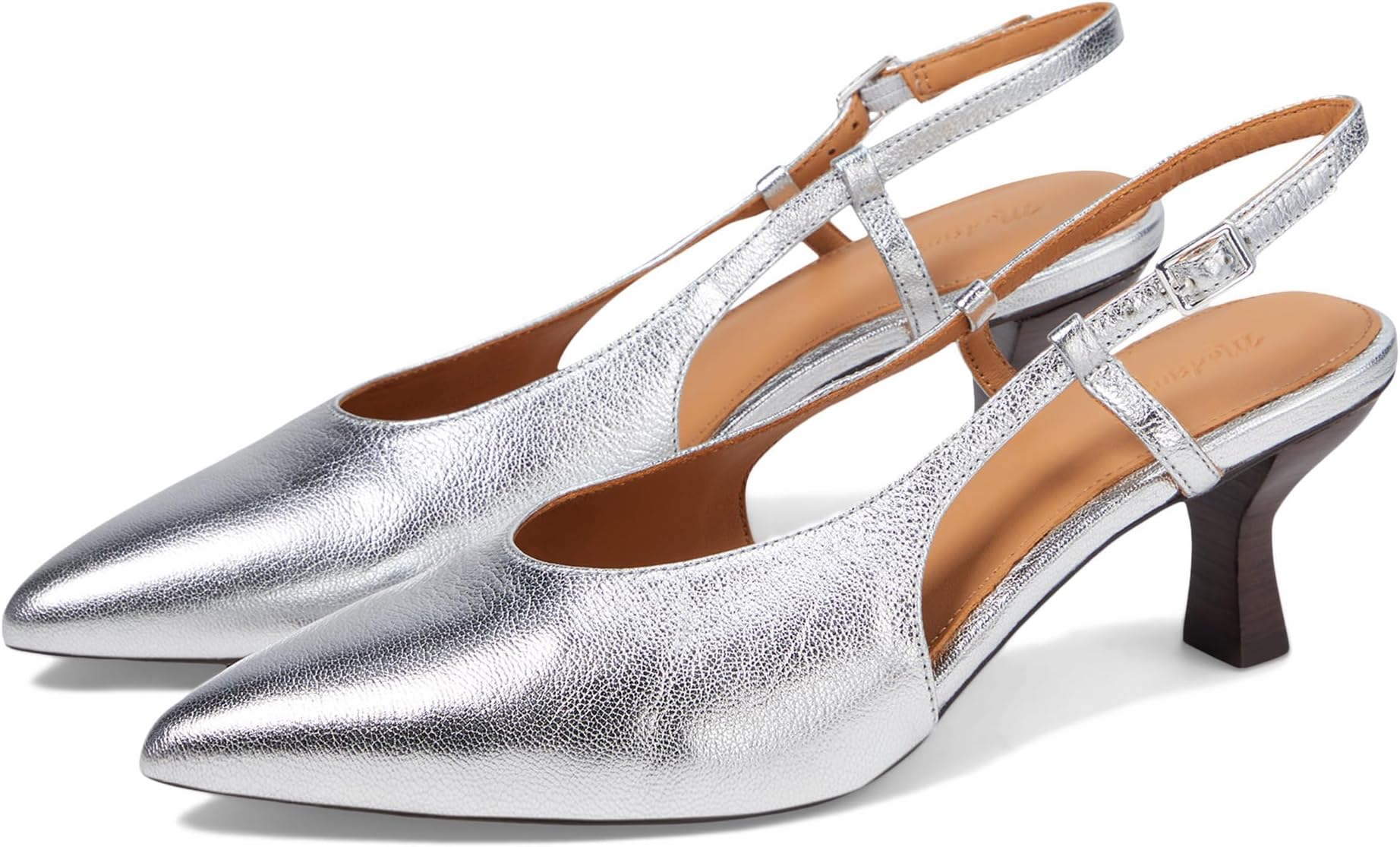 

Туфли Olympia Sling Heel Madewell, цвет Bright Silver