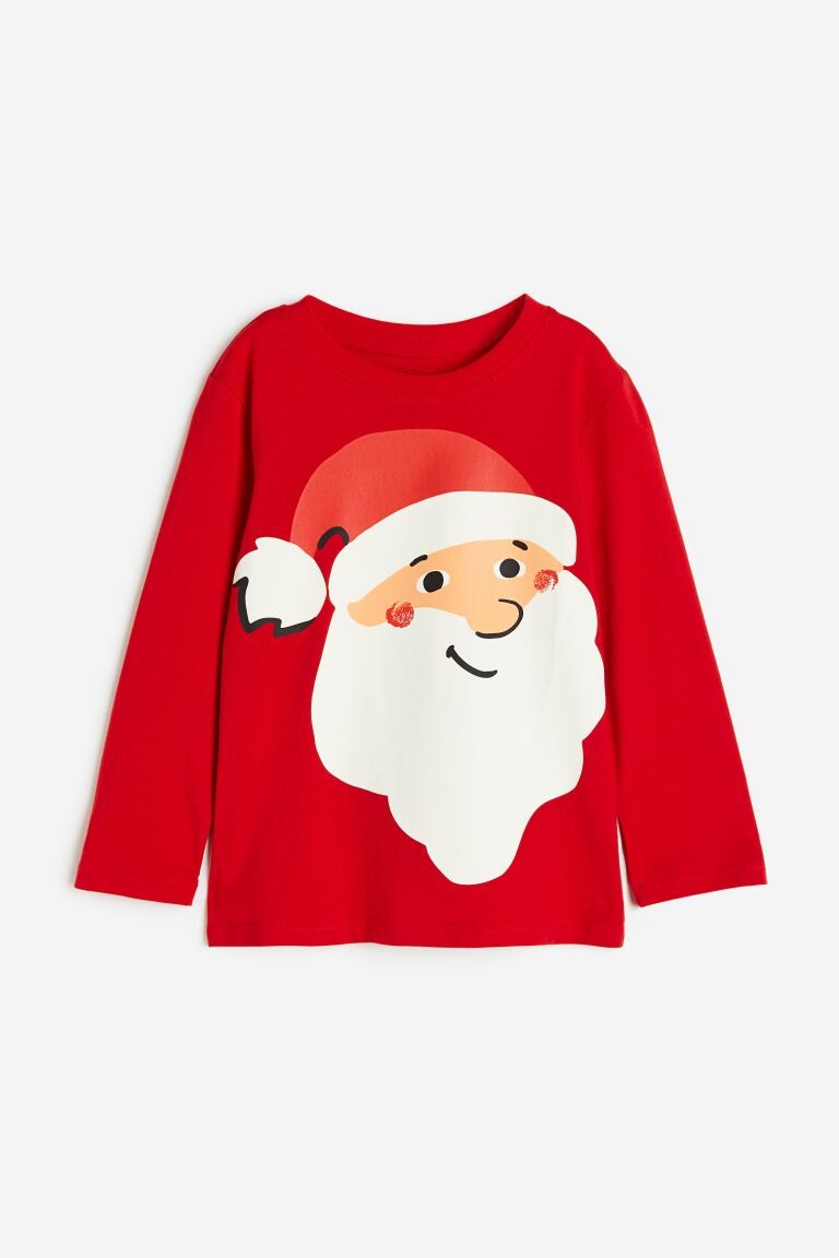 

Футболка с длинным рукавом H&M Santa, красный
