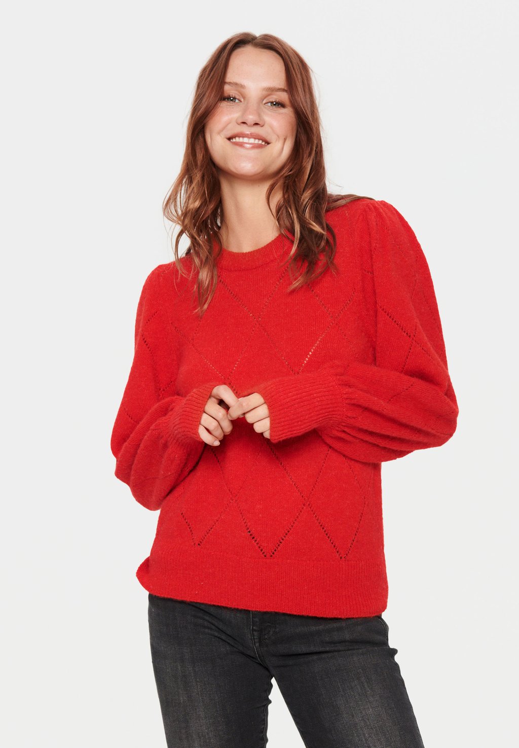 Вязаный свитер Saint Tropez, цвет racing red