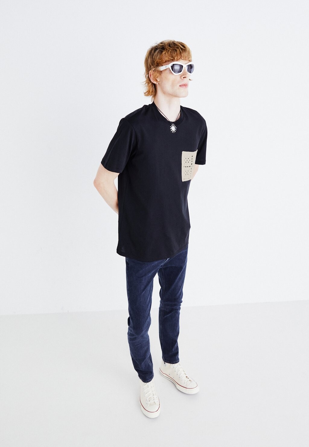 

Футболка с принтом Onsnate Pocket Tee Crochet Only, черная