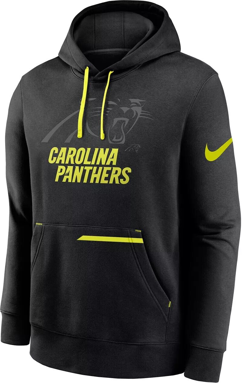 

Мужская толстовка с капюшоном Nike Carolina Panthers 2023 Volt черного цвета
