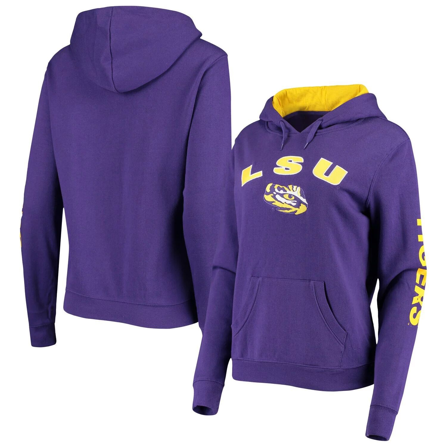 

Женский пуловер с капюшоном Colosseum Purple LSU Tigers Loud and Proud Colosseum