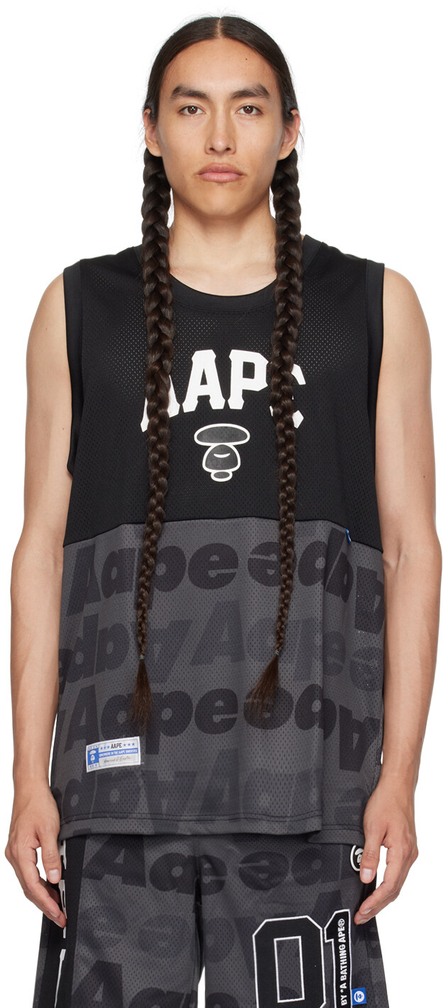

Черная майка с принтом AAPE by A Bathing Ape