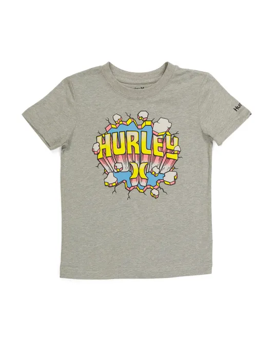 

Футболка с граффити для маленького мальчика Hurley, серый