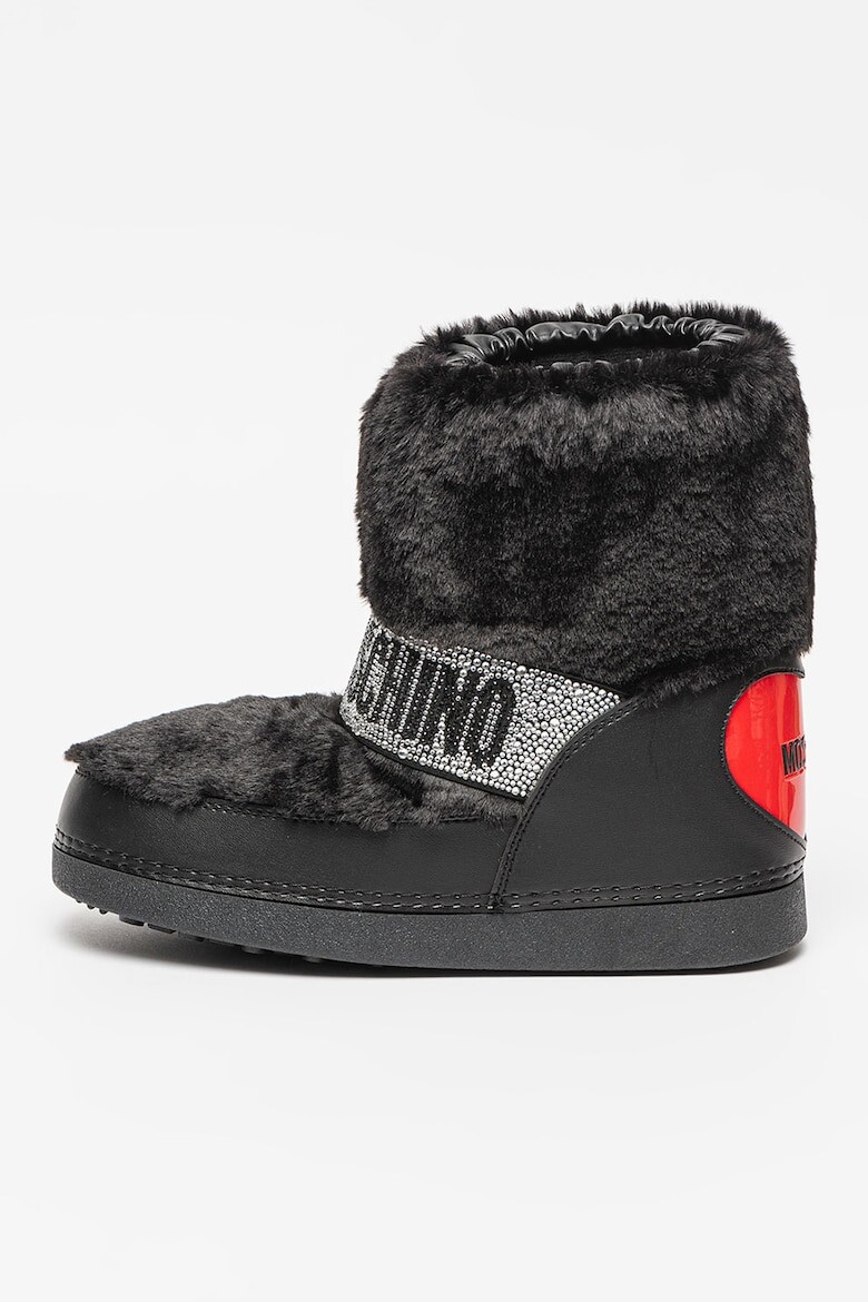 

Слипоны с декоративными камнями Love Moschino, черный