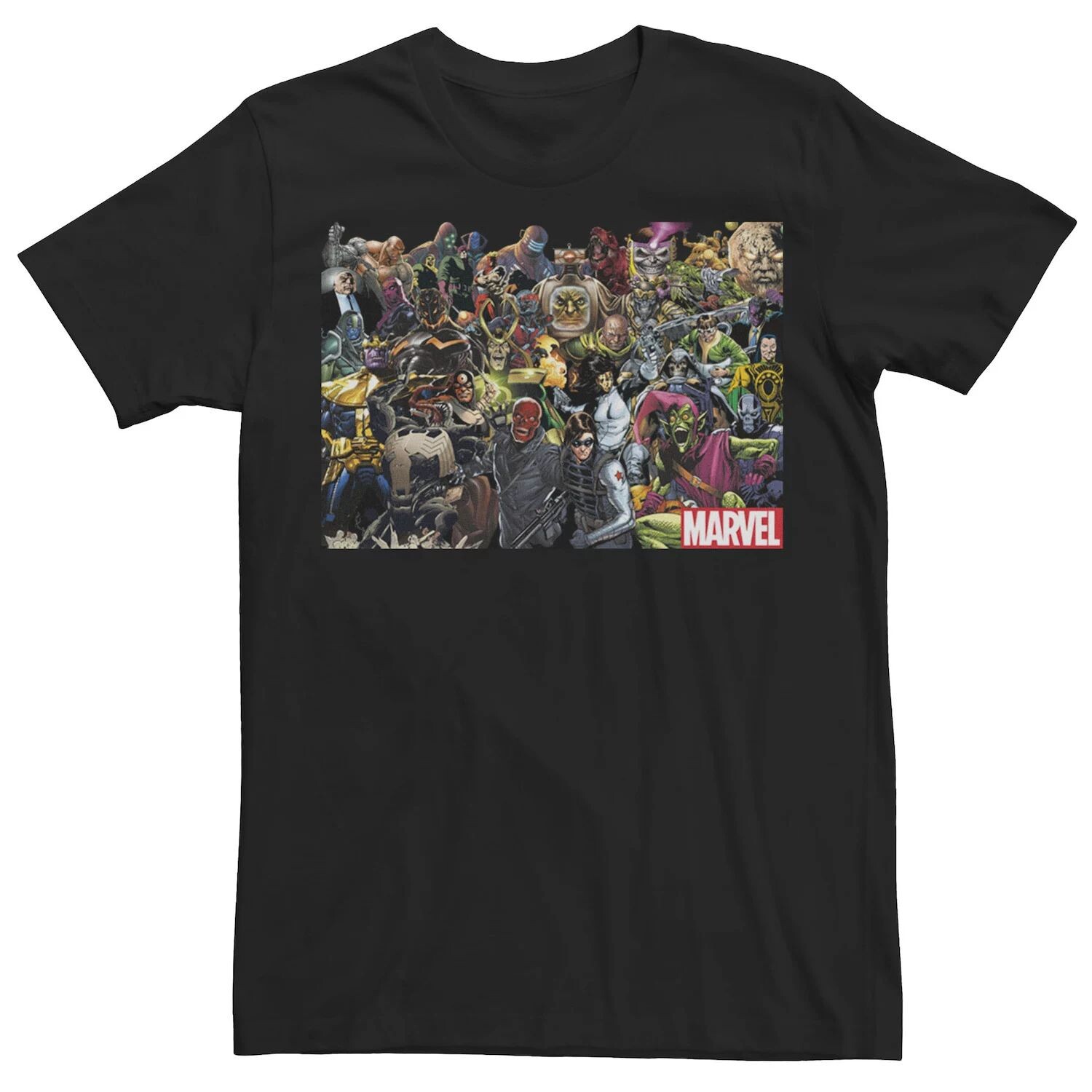 

Мужская футболка с рисунком злодея-коллажа Marvel
