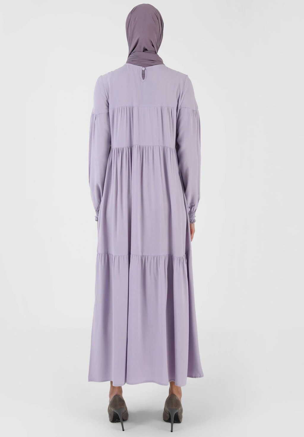 

Платье макси CREW NECK-MODEST REFKA Modanisa, сиреневый