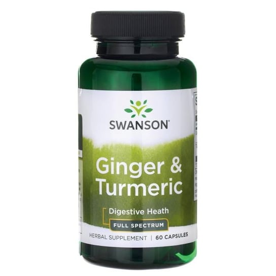 Swanson, Full Spectrum Ginger & Turmeric (имбирь и куркума) 60 капсул swanson куркума full spectrum 750 мг 60 растительных капсул для эмбо