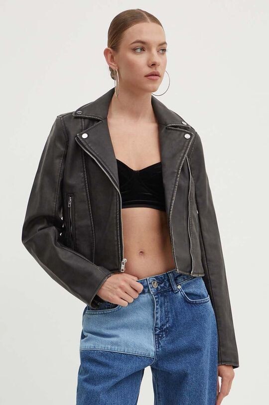 

Кожаная куртка Hollister Co., черный