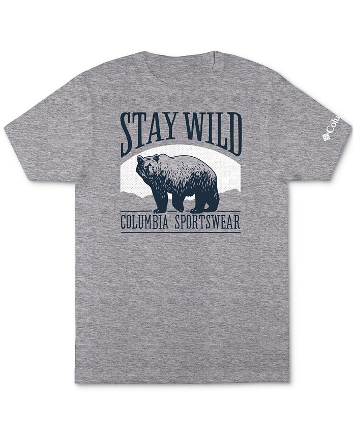 Мужская футболка с графическим логотипом Oso Stay Wild Columbia, серый